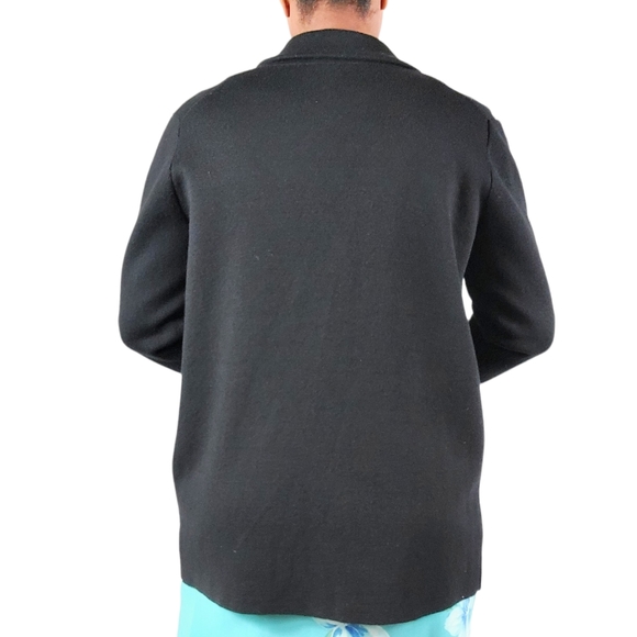 Magaschoni Black Cotton Blend Cardigan - Picture 3 of 9